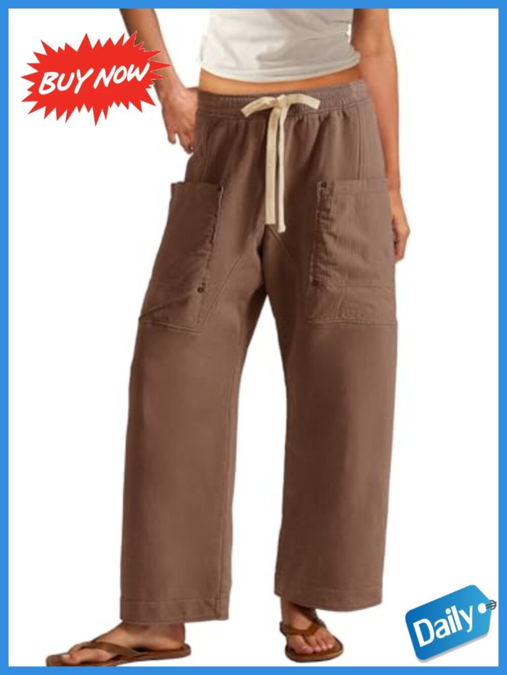 Wide Leg Sweatpants Baggy Barrel Cargo Drawstring Lounge Pants